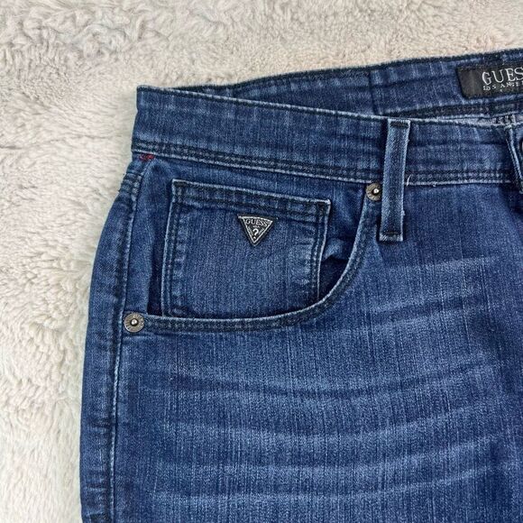 Guess Jeans Mens Size 31x34 Vermont Slim Straight Stretch Denim Measures 34x33 - Picture 3 of 12